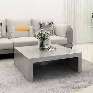 Comparateur de prix : vidaXL Table basse Gris béton 100x100x35 cm Aggloméré