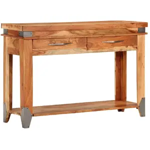 Comparateur de prix : vidaXL Table console 110x34x74 cm Bois d'acacia massif