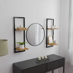 Comparateur de prix : vidaXL Étagères murales 2 pcs 25x25x75 cm Bois d'acacia et acier