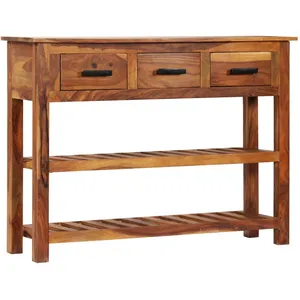 vidaXL Buffet avec 3 tiroirs 110x30x80 cm Bois d'acacia massif pas cher