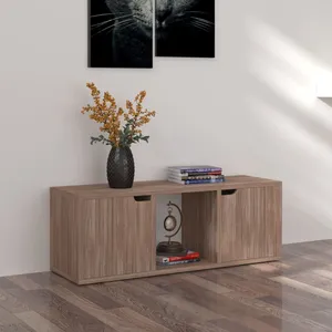 vidaXL Meuble TV Chêne Sonoma gris 88,5x27,5x30,5 cm Bois d’ingénierie pas cher