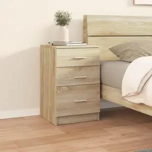VIDAXL Table de chevet Chêne sonoma 40x40x63 cm Bois d'ingénierie pas cher