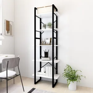 Comparateur de prix : vidaXL Bibliothèque à 5 niveaux Blanc 60x30x175 cm Bois ingénierie