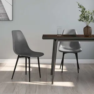 Comparateur de prix : vidaXL Chaises à manger lot de 2 gris PP