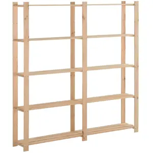 Comparateur de prix : vidaXL Étagère de stockage 5 niveaux 170x28,5x170cm Bois de pin massif