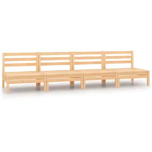 Comparateur de prix : vidaXL Canapés centraux de jardin 4 pcs Bois de pin massif