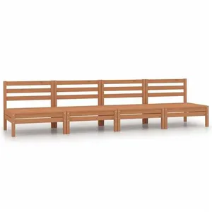 Comparateur de prix : vidaXL Canapés centraux de jardin 4 pcs Marron miel Bois de pin massif