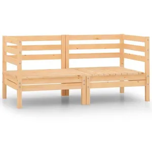 Comparateur de prix : vidaXL Canapés d'angle de jardin 2 pcs Bois de pin massif