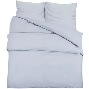 vidaXL Ensemble de housse de couette Gris 220x240 cm Microfibre légère pas cher