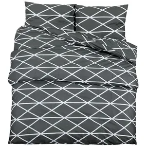 vidaXL Ensemble de housse de couette Gris 240x220 cm Coton