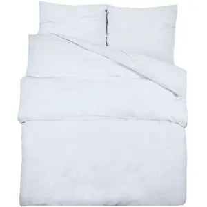 vidaXL Ensemble de housse de couette Blanc 200x200 cm Microfibre pas cher