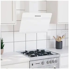 Comparateur de prix : vidaXL Hotte murale 60 cm Acier et verre trempé Blanc