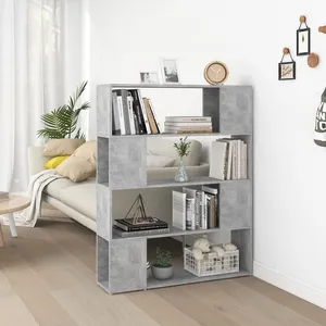 Comparateur de prix : vidaXL Bibliothèque/Séparateur de pièce Gris béton 100x24x124 cm