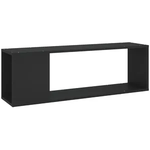 vidaXL Meuble TV Noir 100x24x32 cm Aggloméré pas cher