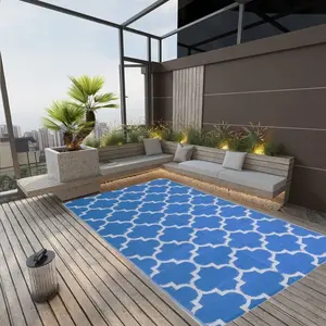 Comparateur de prix : vidaXL Buitenkleed ARAKIL 190x290 cm polypropeen blauw317001