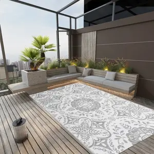 Comparateur de prix : Vidaxl - Tapis d'extérieur Gris clair 140x200 cm pp Light grey