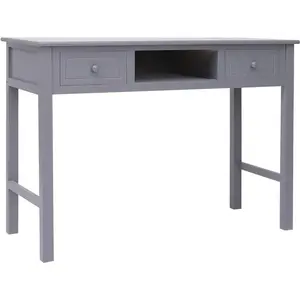 vidaXL Buffet Gris 108x45x76 cm Bois de Paulownia massif pas cher