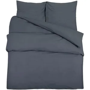 VIDAXL Ensemble de housse de couette Anthracite 155x220 cm Coton pas cher