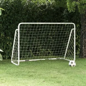 Comparateur de prix : vidaXL But de football avec filet Blanc 180x90x120 cm Acier