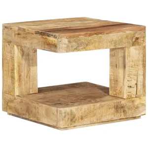 vidaXL Table basse 45x45x40 cm Bois de manguier massif pas cher
