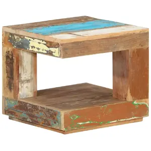 vidaXL Table basse 45x45x40 cm Bois de récupération massif pas cher