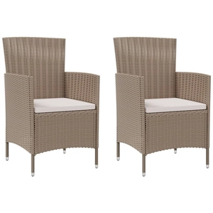 2 Chaises De Jardin En Pin Massif VidaXL – Avec Dossier Et Accoudoirs – Pour Terrasse, Patio, Extérieur