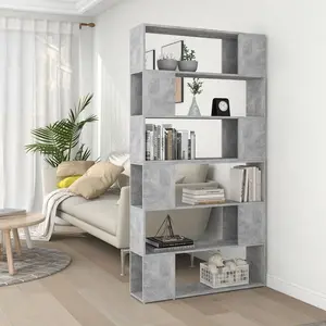 Comparateur de prix : vidaXL Bibliothèque/Séparateur de pièce Gris béton 100x24x188 cm
