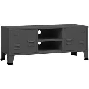 Comparateur de prix : vidaXL Meuble TV industriel Anthracite 105x35x42 cm Métal