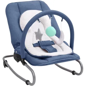 Comparateur de prix : vidaXL Transat pour bébé Bleu marine Acier