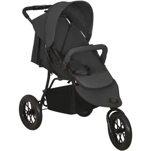 vidaXL Poussette pour bébé Anthracite Acier