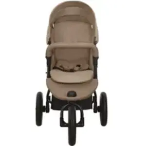 vidaXL Poussette pour bébé Taupe Acier