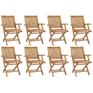Comparateur de prix : VIDAXL Chaises pliables avec coussins - Teck massif