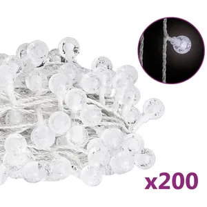 Comparateur de prix : vidaXL Guirlande lumineuse Globe 20 m 200 LED Blanc froid 8 fonctions