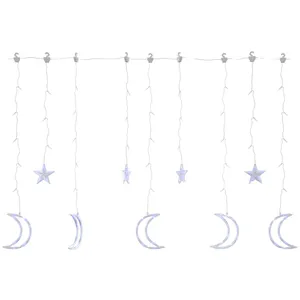 Comparateur de prix : vidaXL Guirlande lumineuse étoile et lune avec télécommande 345 LED