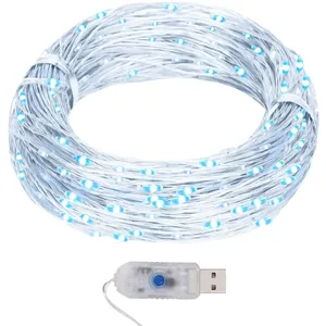 Comparateur de prix : vidaXL Guirlande lumineuse micro LED 40m 400LED blanc froid 8fonctions
