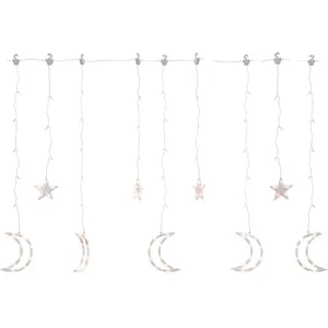 Comparateur de prix : vidaXL Guirlande lumineuse étoile et lune avec télécommande 138 LED