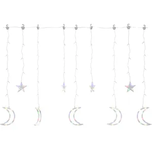 Comparateur de prix : vidaXL Guirlande lumineuse étoile et lune avec télécommande 138 LED