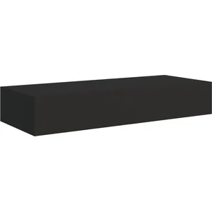 Comparateur de prix : vidaXL Étagère à tiroir murale Noir 60x23,5x10 cm MDF