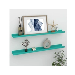 vidaXL Étagères murales 2 pcs Bleu 80x9x3 cm pas cher