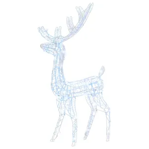 Comparateur de prix : vidaXL Renne de décoration de Noël Acrylique 140 LED 120cm Blanc froid