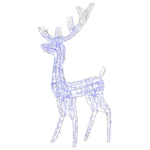 Comparateur de prix : vidaXL Renne de décoration de Noël Acrylique 140 LED bleues 120 cm