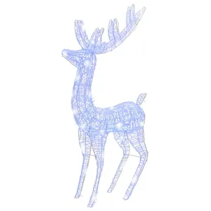 vidaXL Renne de Noël XXL Acrylique 250 LED 180 cm BleuVendu parcarrefour
