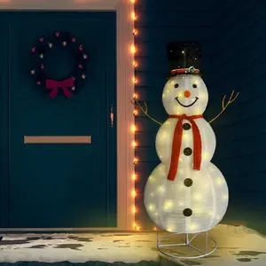 Comparateur de prix : vidaXL Figurine de bonhomme de neige de Noël à LED Tissu 180 cm