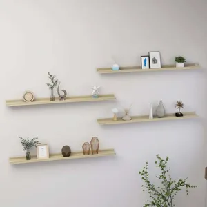 Comparateur de prix : vidaXL Étagères murales 4 pcs chêne sonoma 100x9x3 cm