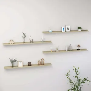 Comparateur de prix : vidaXL Étagères murales 4 pcs chêne sonoma 115x9x3 cm
