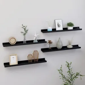 Comparateur de prix : vidaXL Étagères murales 4 pcs Noir 60x9x3 cm