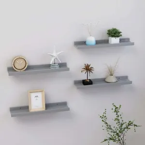 Comparateur de prix : vidaXL Étagères murales 4 pcs Gris 40x9x3 cm