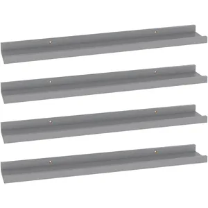 Comparateur de prix : vidaXL Étagères murales 4 pcs Gris 60x9x3 cm