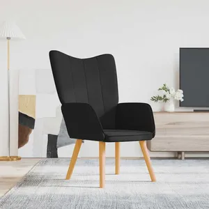 Comparateur de prix : vidaXL Chaise de relaxation Noir Tissu