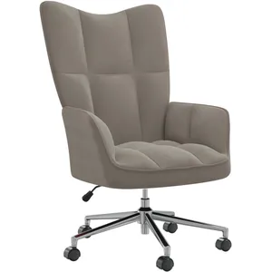 Comparateur de prix : vidaXL Chaise de relaxation Gris clair Velours
